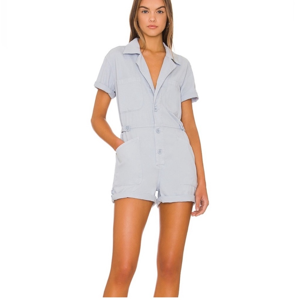 PISTOLA Parker Romper Pearl Blue Workwear Women’s Size XS